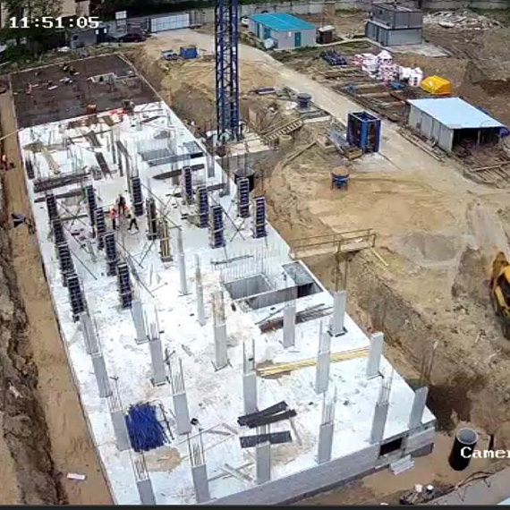 Завершаются работы по устройству монолитного каркаса здания ниже отметки 0